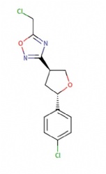 5-(chloromethyl)-3-((3S,5S)-5-(4-chlorophenyl)tetrahydrofuran-3-yl)-1,2,4-oxadiazole