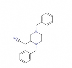 2-(1,4-dibenzylpiperazin-2-yl)acetonitrile