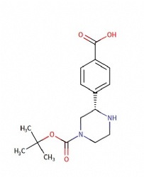 (S)-4-(4-(tert-butoxycarbonyl)piperazin-2-yl)benzoic acid