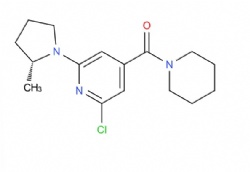 {2-Chloro-6-[(2R)-2-methylpyrrolidin-1-yl]pyridin-4-yl}(piperidin-1-yl)methanone