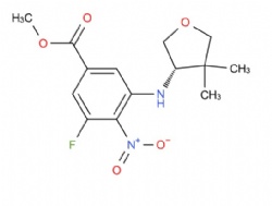 methyl 3-{[(3S)-4,4-dimethyloxolan-3-yl]amino}-5-fluoro-4-nitrobenzoate