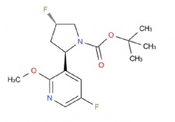 tert-butyl (2R,4S)-4-fluoro-2-(5-fluoro-2-methoxypyridin-3-yl)pyrrolidine-1-carboxylate
