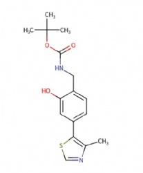 tert-butyl (2-hydroxy-4-(4-methylthiazol-5-yl)benzyl)carbamate