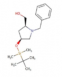 ((2S,4S)-1-benzyl-4-((tert-butyldimethylsilyl)oxy)pyrrolidin-2-yl)methanol