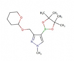 1-methyl-3-(((tetrahydro-2H-pyran-2-yl)oxy)methyl)-4-(4,4,5,5-tetramethyl-1,3,2-dioxaborolan-2-yl)-1H-pyrazole