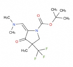 tert-butyl 2-((dimethylamino)methylene)-4-methyl-3-oxo-4-(trifluoromethyl)pyrrolidine-1-carboxylate