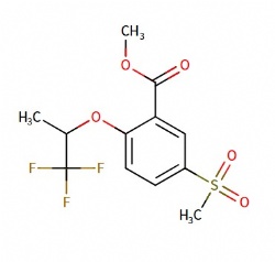 methyl 5-(methylsulfonyl)-2-((1,1,1-trifluoropropan-2-yl)oxy)benzoate