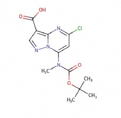 7-((tert-butoxycarbonyl)(methyl)amino)-5-chloropyrazolo[1,5-a]pyrimidine-3-carboxylic acid