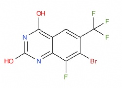 7-bromo-8-fluoro-6-(trifluoromethyl)quinazoline-2,4-diol