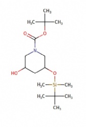 tert-butyl 3-((tert-butyldimethylsilyl)oxy)-5-hydroxypiperidine-1-carboxylate
