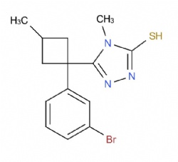 5-(1-(3-bromophenyl)-3-methylcyclobutyl)-4-methyl-4H-1,2,4-triazole-3-thiol