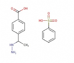 4-(1-hydrazinylethyl)benzoic acid compound with benzenesulfonic acid (1:1)