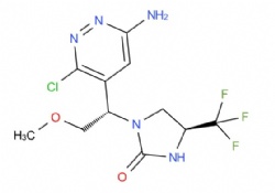 (S)-1-((S)-1-(6-amino-3-chloropyridazin-4-yl)-2-methoxyethyl)-4-(trifluoromethyl)imidazolidin-2-one