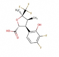 rac-(2R,3S,4S,5R)-3-(3,4-difluoro-2-hydroxyphenyl)-4,5-dimethyl-5-(trifluoromethyl)tetrahydrofuran-2-carboxylic acid