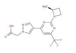 (S)-2-(4-(2-(2-methylazetidin-1-yl)-6-(trifluoromethyl)pyrimidin-4-yl)-1H-pyrazol-1-yl)acetic acid