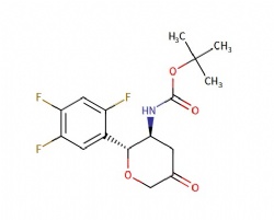 tert-butyl ((2R,3S)-5-oxo-2-(2,4,5-trifluorophenyl)tetrahydro-2H-pyran-3-yl)carbamate