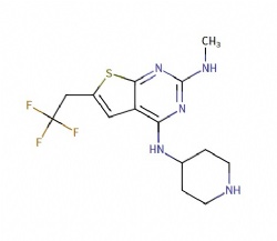 N2-methyl-N4-(piperidin-4-yl)-6-(2,2,2-trifluoroethyl)thieno[2,3-d]pyrimidine-2,4-diamine