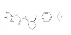 tert-butyl ((1S,2S)-2-((5-(trifluoromethyl)pyrazin-2-yl)amino)cyclopentyl)carbamate