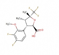 rac-(2R,3S,4S,5R)-3-(3,4-difluoro-2-methoxyphenyl)-4,5-dimethyl-5-(trifluoromethyl)tetrahydrofuran-2-carboxylic acid
