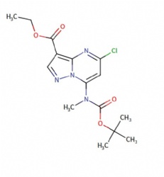 ethyl 7-((tert-butoxycarbonyl)(methyl)amino)-5-chloropyrazolo[1,5-a]pyrimidine-3-carboxylate