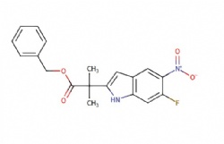 benzyl 2-(6-fluoro-5-nitro-1H-indol-2-yl)-2-methylpropanoate