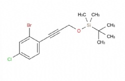((3-(2-bromo-4-chlorophenyl)prop-2-yn-1-yl)oxy)(tert-butyl)dimethylsilane
