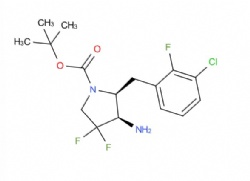 tert-butyl cis-3-amino-2-[(3-chloro-2-fluorophenyl)methyl]-4,4-difluoropyrrolidine-1-carboxylate