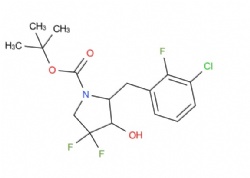 tert-butyl 2-(3-chloro-2-fluorobenzyl)-4,4-difluoro-3-hydroxypyrrolidine-1-carboxylate