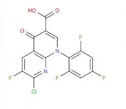 7-chloro-6-fluoro-4-oxo-1-(2,4,6-trifluorophenyl)-1,4-dihydro-1,8-naphthyridine-3-carboxylic acid