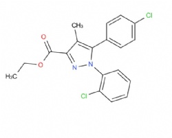 ethyl 1-(2-chlorophenyl)-5-(4-chlorophenyl)-4-methyl-1H-pyrazole-3-carboxylate
