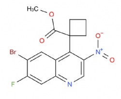 methyl 1-(6-bromo-7-fluoro-3-nitroquinolin-4-yl)cyclobutane-1-carboxylate