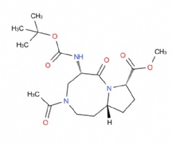 methyl (5S,8S,10aR)-3-acetyl-5-((tert-butoxycarbonyl)amino)-6-oxodecahydropyrrolo[1,2-a][1,5]diazocine-8-carboxylate
