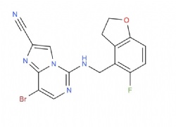 8-bromo-5-(((5-fluoro-2,3-dihydrobenzofuran-4-yl)methyl)amino)imidazo[1,2-c]pyrimidine-2-carbonitrile