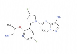 5-[(2R,4S)-2-(2-{[(2S)-1-aminopropan-2-yl]oxy}-5-fluoropyridin-3-yl)-4-fluoropyrrolidin-1-yl]pyrazolo[1,5-a]pyrimidin-3-amine