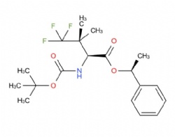 (S)-1-phenylethyl (S)-2-((tert-butoxycarbonyl)amino)-4,4,4-trifluoro-3,3-dimethylbutanoate