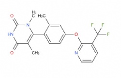 1,5-dimethyl-6-(2-methyl-4-((3-(trifluoromethyl)pyridin-2-yl)oxy)phenyl)pyrimidine-2,4(1H,3H)-dione