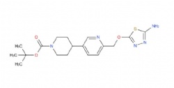tert-butyl 4-(6-(((5-amino-1,3,4-thiadiazol-2-yl)oxy)methyl)pyridin-3-yl)piperidine-1-carboxylate