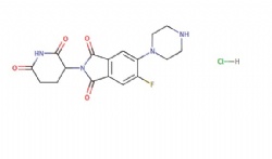 2-(2,6-dioxopiperidin-3-yl)-5-fluoro-6-(piperazin-1-yl)isoindoline-1,3-dione hydrochloride