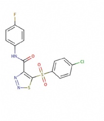 5-((4-chlorophenyl)sulfonyl)-N-(4-fluorophenyl)-1,2,3-thiadiazole-4-carboxamide