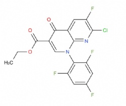 ethyl 7-chloro-6-fluoro-4-oxo-1-(2,4,6-trifluorophenyl)-1,4-dihydro-1,8-naphthyridine-3-carboxylate