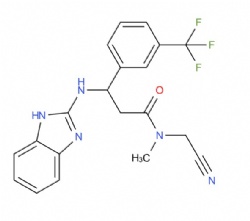 3-((1H-benzo[d]imidazol-2-yl)amino)-N-(cyanomethyl)-N-methyl-3-(3-(trifluoromethyl)phenyl)propanamide