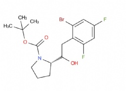 tert-butyl (2S)-2-(2-(2-bromo-4,6-difluorophenyl)-1-hydroxyethyl)pyrrolidine-1-carboxylate