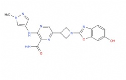 6-(1-(6-hydroxybenzo[d]oxazol-2-yl)azetidin-3-yl)-3-((1-methyl-1H-pyrazol-4-yl)amino)pyrazine-2-carboxamide