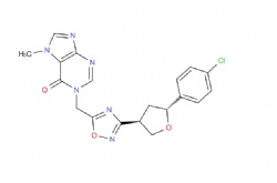 1-[[3-[(3R,5R)-5-(4-chlorophenyl)oxolan-3-yl]-1,2,4-oxadiazol-5-yl]methyl]-7-methylpurin-6-one