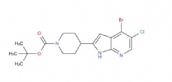 tert-butyl 4-(4-bromo-5-chloro-1H-pyrrolo[2,3-b]pyridin-2-yl)piperidine-1-carboxylate