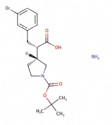 (S)-3-(3-bromophenyl)-2-((R)-1-(tert-butoxycarbonyl)pyrrolidin-3-yl)propanoic acid, ammonia salt