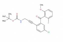 tert-butyl (3-(4-chloro-2-(2-fluoro-6-methoxybenzoyl)phenyl)prop-2-yn-1-yl)carbamate