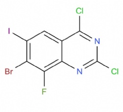 7-bromo-2,4-dichloro-8-fluoro-6-iodoquinazoline
