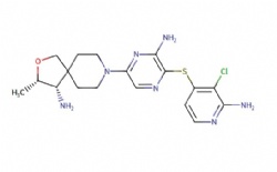 (3S,4S)-8-(6-amino-5-((2-amino-3-chloropyridin-4-yl)thio)pyrazin-2-yl)-3-methyl-2-oxa-8-azaspiro[4.5]decan-4-amine
