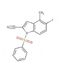 5-iodo-4-methyl-1-(phenylsulfonyl)-1H-indole-2-carbonitrile